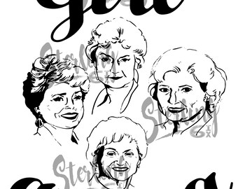 Girl Svg Golden Etsy