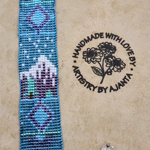 Handcrafted “Snow In The Mountain” Bead Loom Bracelet