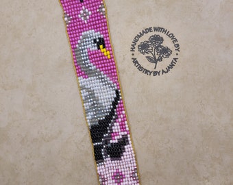 Handgemaakte &quot;Swan&quot; Bead Loom-armband