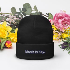Music Lovers Embroidered Beanie