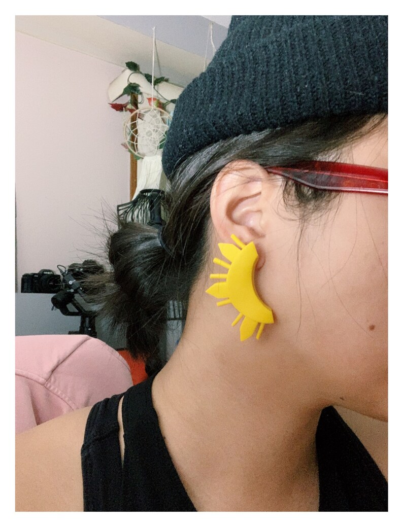Filipino Sun Earring Filipino Flag Earring Stud Clay Etsy