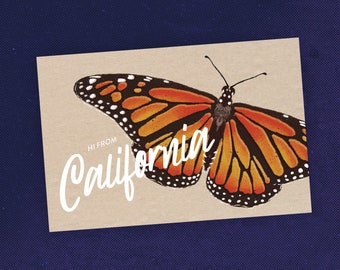Set of 12 Postcards Monarch Winged Insects Kraft Cards 4.25 x 5.5 Post Cards Stationery Cute Bug Cards Invitations BEAUTIFUL BUTTERFLIES