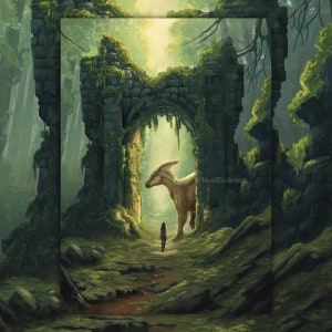 I mondi perduti | Segnalibro di dinosauro Fantasy Art Cartolina d'arte libresca di fantasia del mondo perduto