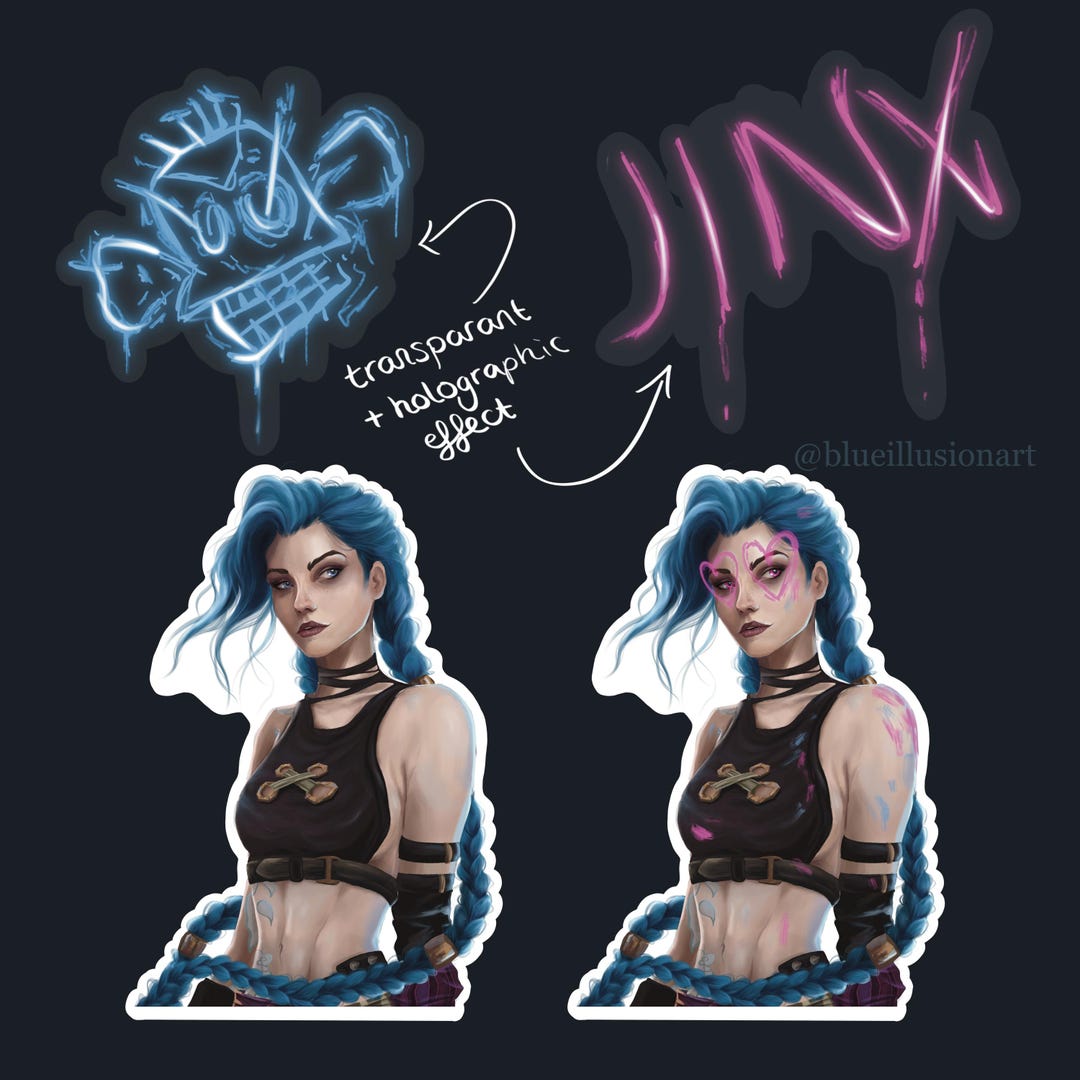 Arcane Sticker Package Arcane Sticker League of Legends Jinx Sticker ...