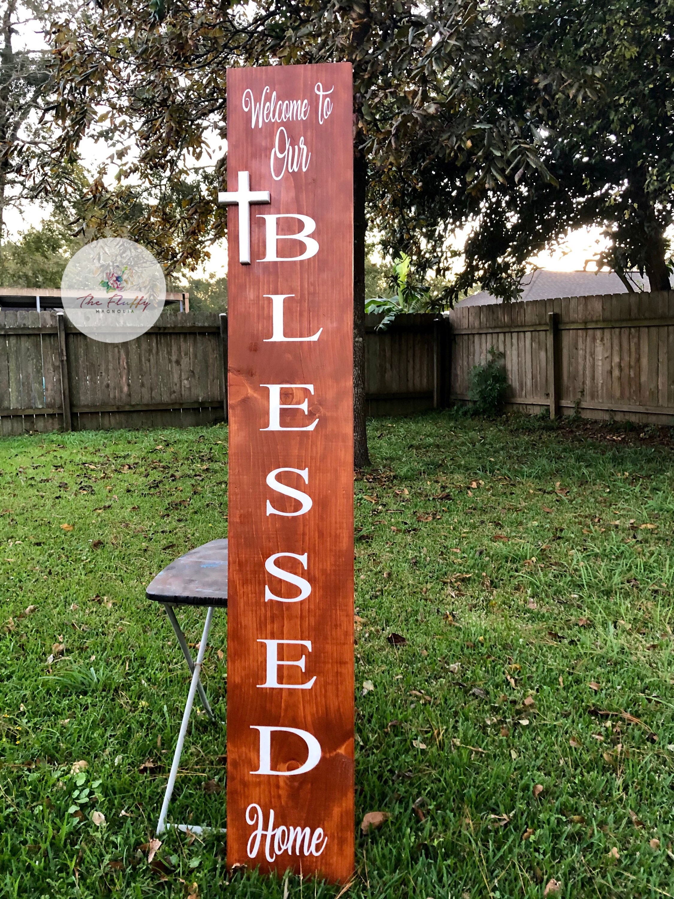 Hand painted To Our Blessed Home Porch sign Christian Etsy