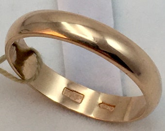 Chic Vintage Original Rose Gold 583 14k Ring, Rose Gold Ring 14k, Gift for Her, Rose Gold 583 14k