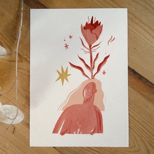 Postkarte + G R O W I N G  M I N D  +