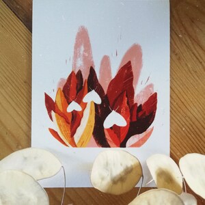 Postkarte + M O T H S and P L A N T S +