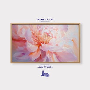 Samsung Frame TV Art | Frame TV Art | Digital Download | Neutral Floral TV Frame Art | Abstract Digital Flower Art | Spring Farmhouse Decor