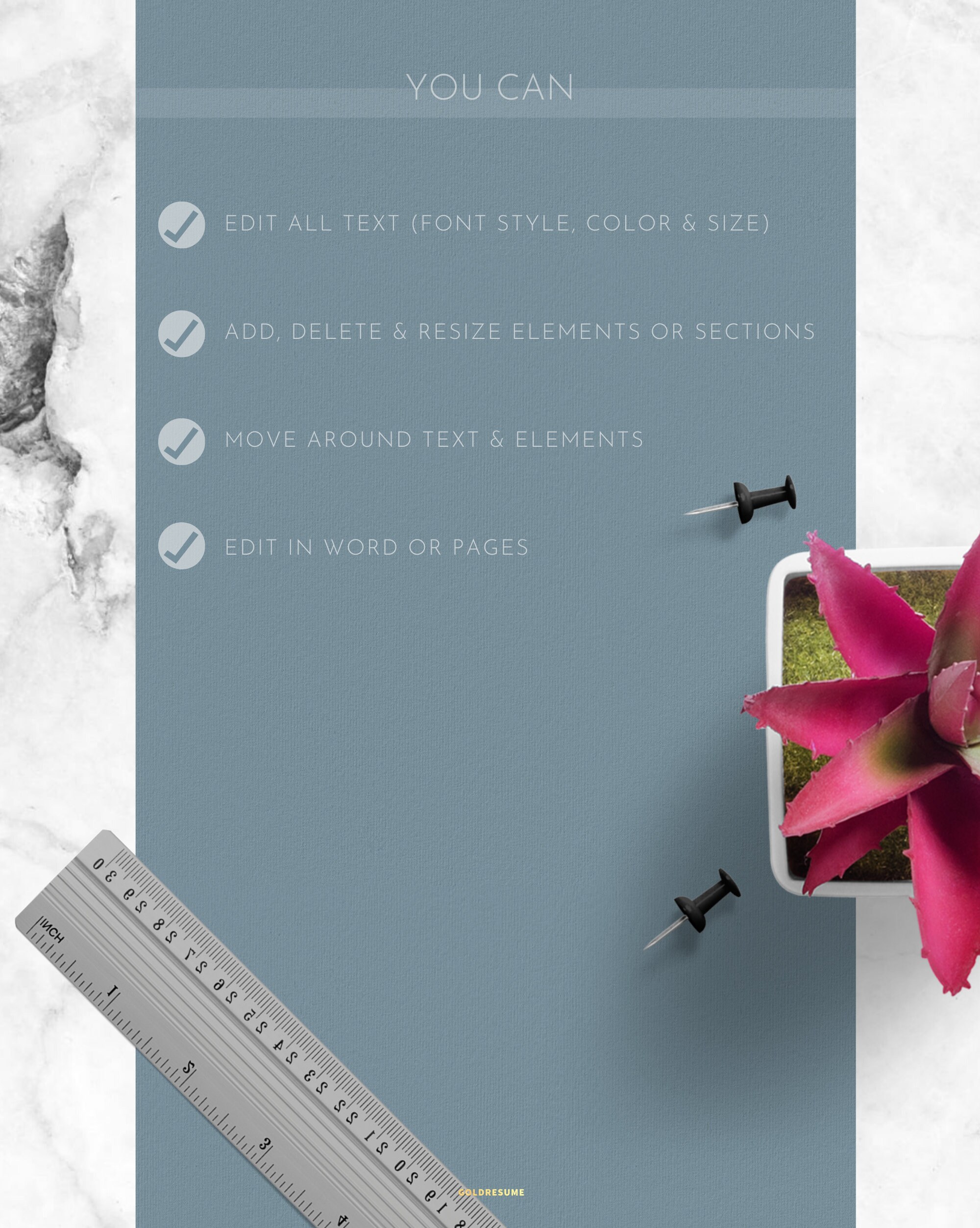 Elegant Letterhead Template for Word and Pages Custom - Etsy