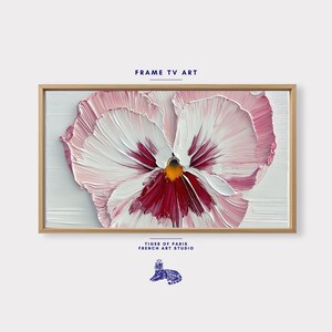 Samsung Frame TV Art | Digital Download | Neutral Floral TV Frame Art | Elegant Digital Flower Art | Spring Farmhouse Decor
