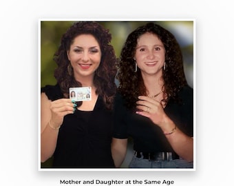 Get a photo with your mother or daughter with you both at the same age! - Unique Mother and Daughter Photo Gift