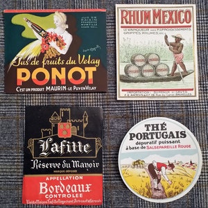 Set of vintage labels