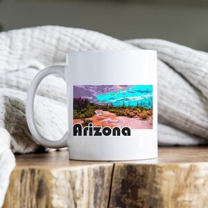 Arizona Mug - 11 oz Coffee Mug - Gifts for Him - Gifts for Her - Arizona - Desert - Retro - Travel