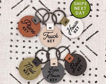 Custom Keychains - Item Keychain - House Key - Boat Key - Plane Key - Custom - Leatherette Keychains