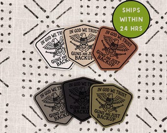 In God We Trust Patch - With Adhesive - Heat Activated Patch - Leatherette - Second Amendment - Political