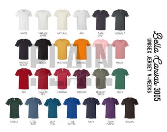 Bella Canvas 3005 Color Chart - Digital Download - 3005 SVG - 3005 Color Chart - Bella Canvas Color Chart