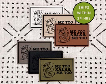Funny Patch - Me Too Salsa - With Adhesive - Heat Activated - Leatherette - Funny - Hat Bar
