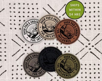 Funny Golf Patch - With Adhesive - Heat Activated - Leatherette - Golfers - Funny - Hat Bar