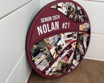 Personalized Senior Sports Gifts - Senior Night - Photo Collage - Sports Gifts - Basketball - Volleyball - Football - Track - Soccer