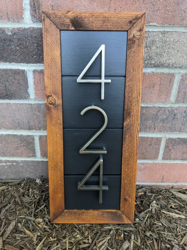 Vertical House Numbers Farmhouse Style House Numbers Etsy
