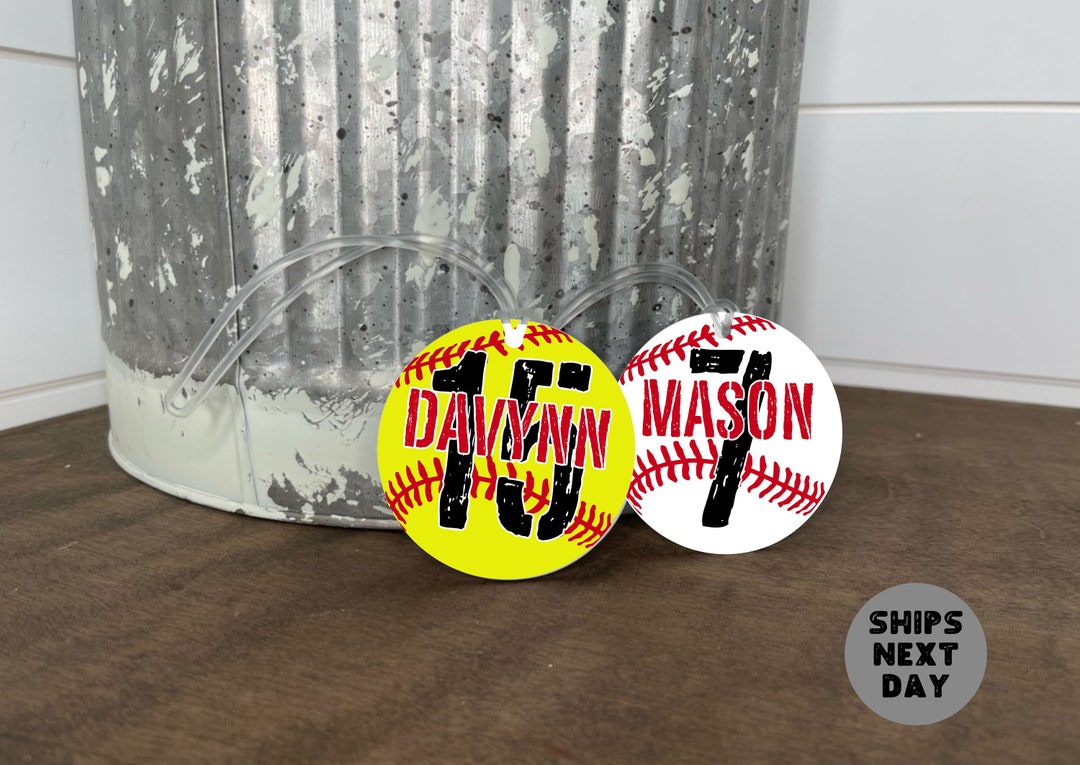 Sports Bag Tags Personalized Custom Bag Tags Sports Gifts Baseball