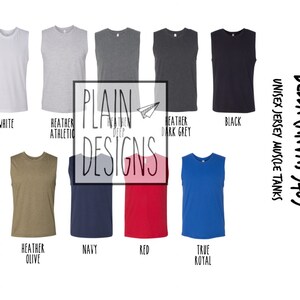 Bella Canvas 3483 Color Chart - *DESCARGA DIGITAL* - Bella+Canvas Color Chart - Unisex Jersey Muscle Tanks
