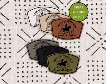 Funny Patch - Tough as a Tumbleweed - With Adhesive - Heat Activated - Leatherette - Funny - Hat Bar