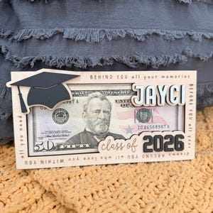 Graduation Money Holder - Graduation Gifts - Gifts for Seniors - Class of 2026 - Senior Gifts - Graduation Money Holder image 2