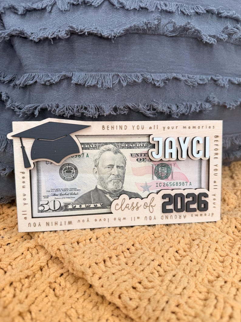 Graduation Money Holder - Graduation Gifts - Gifts for Seniors - Class of 2026 - Senior Gifts - Graduation Money Holder image 2