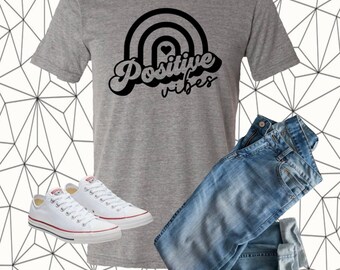 Positive Vibes Shirt - Unisex Shirt - Positive - Retro - Good Vibes