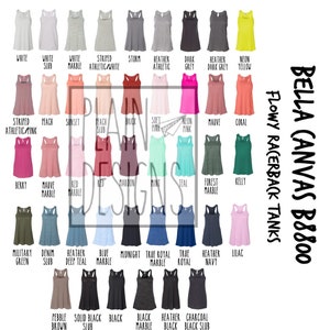 Gráfico de colores Bella Canvas B8800 - *DESCARGA DIGITAL* - Gráfico de colores Bella+Canvas
