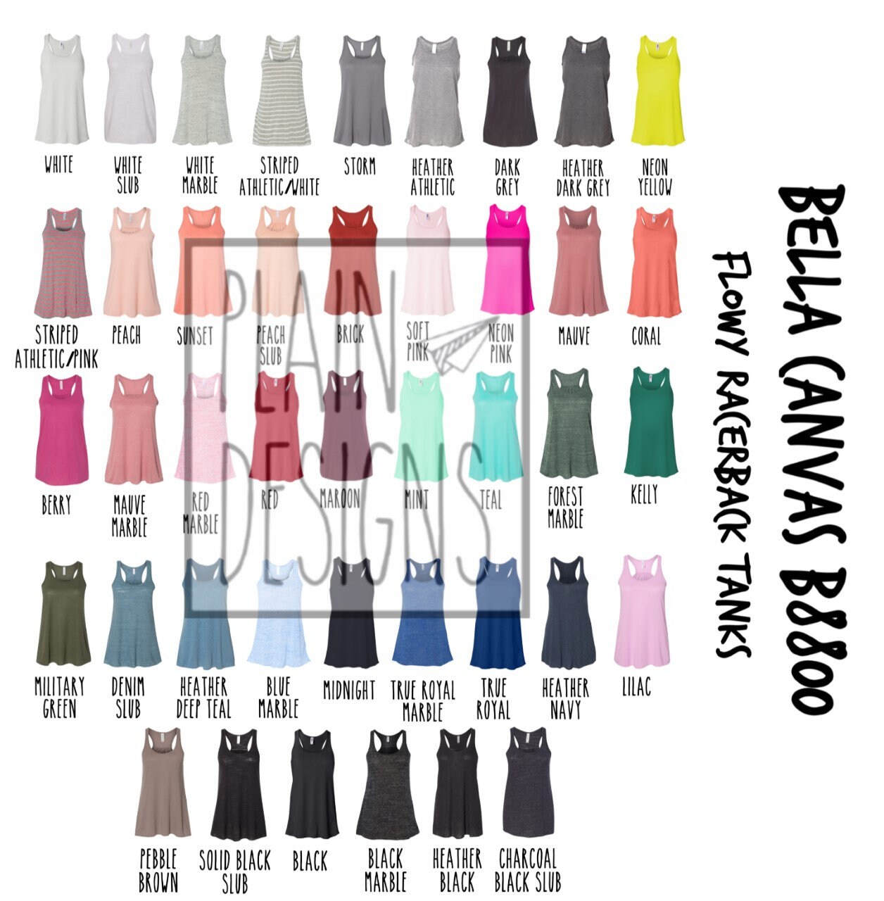 Bella tank colors clearance