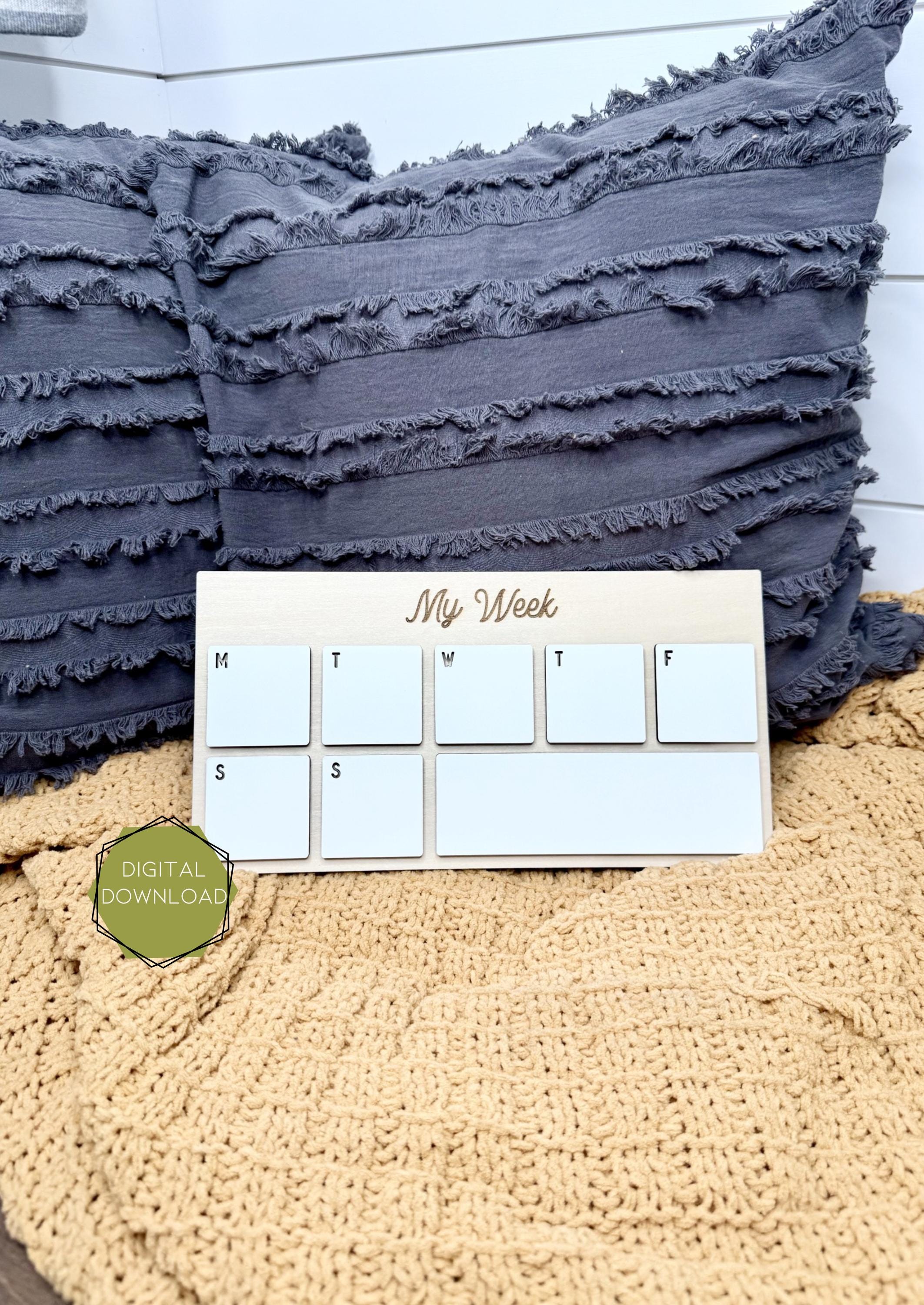 Reusable Weekly Planner SVG - Digital Download - Laser Cutting ...