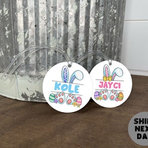 Easter Basket Name Tags - Personalized - Easter - Bright - Personalized - Name Tag - Easter Basket - Easter Bunny