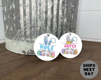 Easter Basket Name Tags - Personalized - Easter - Bright - Personalized - Name Tag - Easter Basket - Easter Bunny