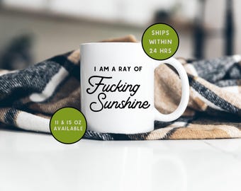 I am a Ray of Sunshine Mug - 11 oz Coffee Mug - 15 oz - Funny Mug - Adult Mug - Best Friend Gifts - Christmas Gifts