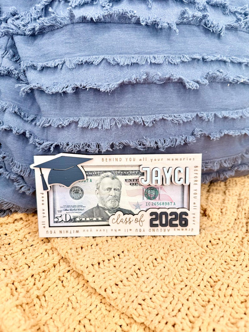 Graduation Money Holder - Graduation Gifts - Gifts for Seniors - Class of 2026 - Senior Gifts - Graduation Money Holder image 1