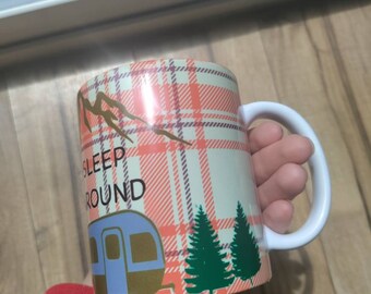 I sleep around mug