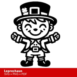 Leprechaun SVG, png pdf, leprechaun png,  St Patrick&#39;s Day svg, Saint Patrick&#39;s Day shirt, St Patrick&#39;s Day Sublimation png, Cute Leprechaun