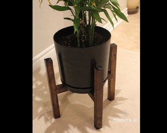 Modern Wood Plant Stand | Multiple Size Plant Stand | Four Leg Plant Stand | Handmade Wood Plant Stand | Retro Home Decor Plants |Plant love