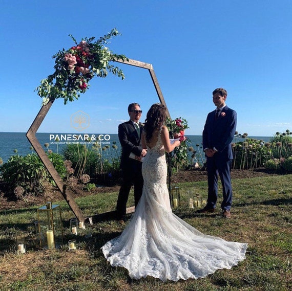 Wedding Props Wood Hexagon 