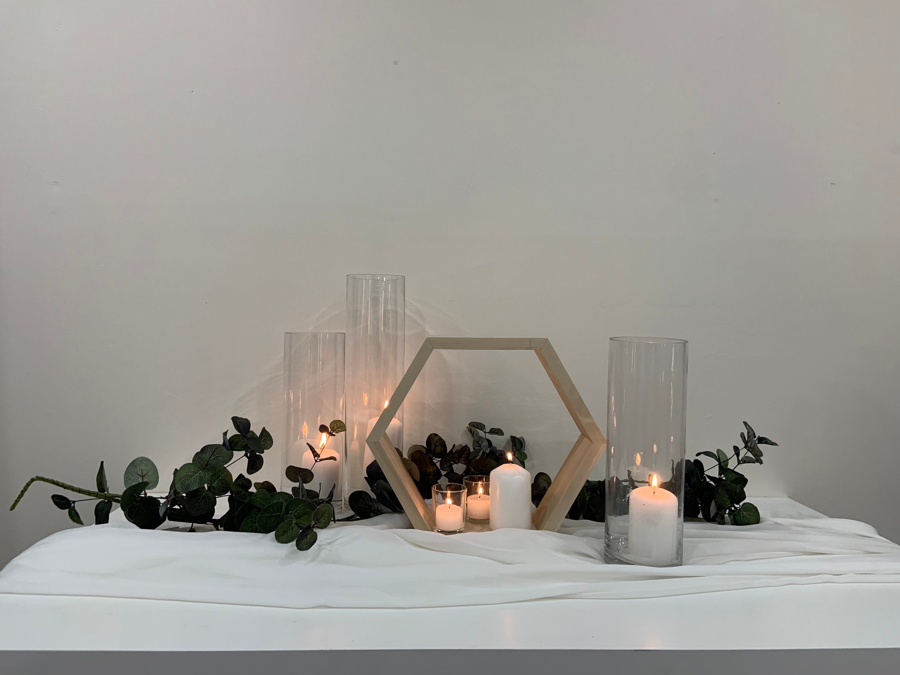 Wood Hexagon Terrarium/ Wedding Centerpiece/ Hexagon Shelf/ | Etsy