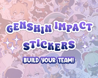 Genshin Impact Character Vinyl Stickers Anime Room Decor Gamer Collectible