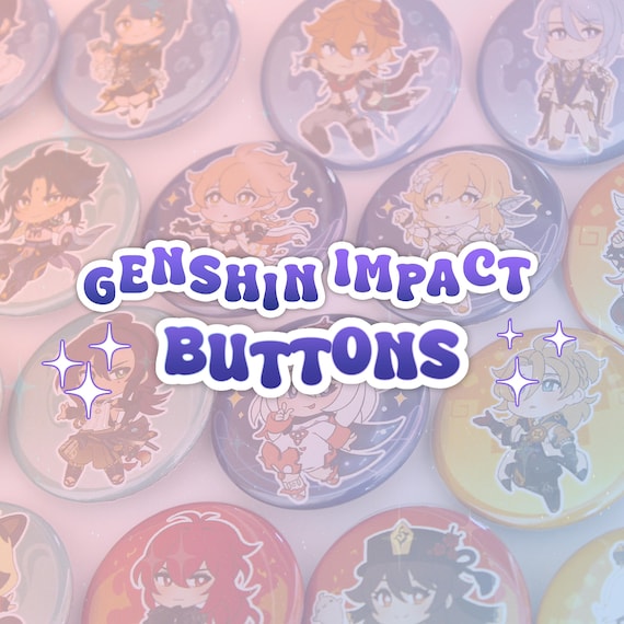 Genshin Impact Character Buttons Anime Bag Pin Badges Decor