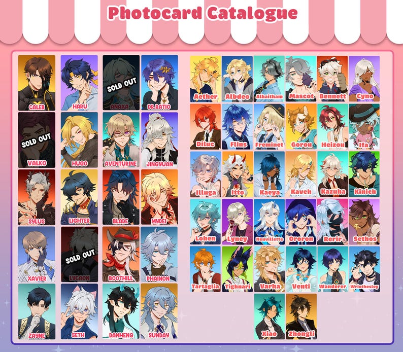 Lads Love and Deepspace Photocards Zayne Xavier Valko Rafayel Sylus Caleb Anime Room Decor image 10