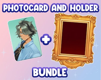 Photocard Holder with Photocard Deal - Cardholder Bundle - Photo Display Stand Picture Frame For Kpop Photo Card - Kpop and Gamer Fan Gift