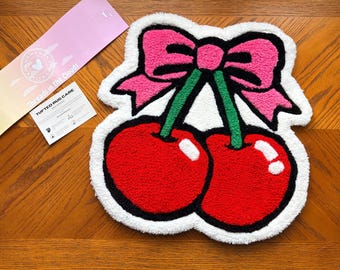 Handmade Cherry Bow Tufted Rug