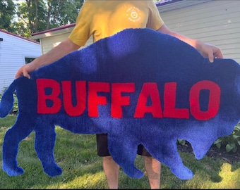 Handmade Buffalo Rug buffalo bills home decor bills rug bills mafia decor