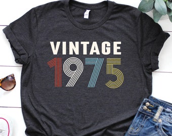 Vintage 1975 Shirt, 50th Birthday, gift for her or him